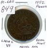 Image 1 : Pre-Confederation Token. Province of Canada 1852 One Penny Token. Bank of Upper Canada. Large 2. Roy