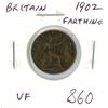 Image 1 : Great Britain. 1902 Farthing. First farthing issued for King Edward VII. VF.
