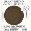 Image 1 : Great Britain. 1945 Penny. Last year of World War II. EF.