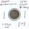 Image 1 : Great Britain. 1848 Silver Groat (4 Pence). VG.