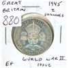 Image 1 : Great Britain. 1945 Silver 2 Shillings (Florin). Last World War II issue. EF. Nice.