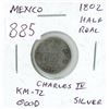 Image 1 : Mexico. 1802 Half Real. Charles IV. Silver. Good.