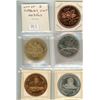 Image 1 : Lot of 5 large Sudbury, Ontario medals, all depicting coins on display at their Numismatic Park. Unc