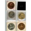 Image 2 : Lot of 5 large Sudbury, Ontario medals, all depicting coins on display at their Numismatic Park. Unc