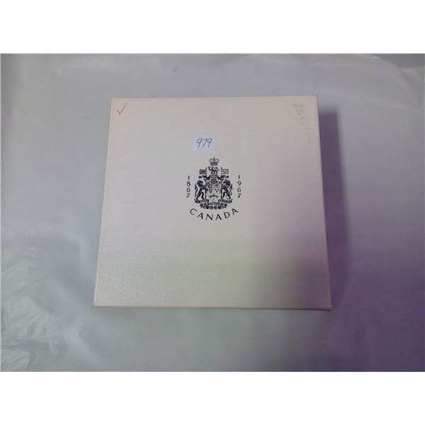 Empty Canadian Centennial Specimen set for the 1967 Gold set. Housed in its original black case and 