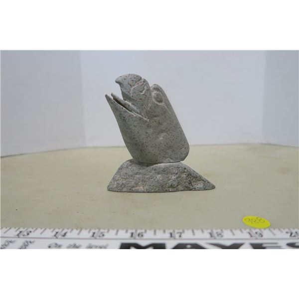 Riley Sandersen Soap Stone Craving - Eagle- This Soap Stone is only found in Northern Saskatchewan a