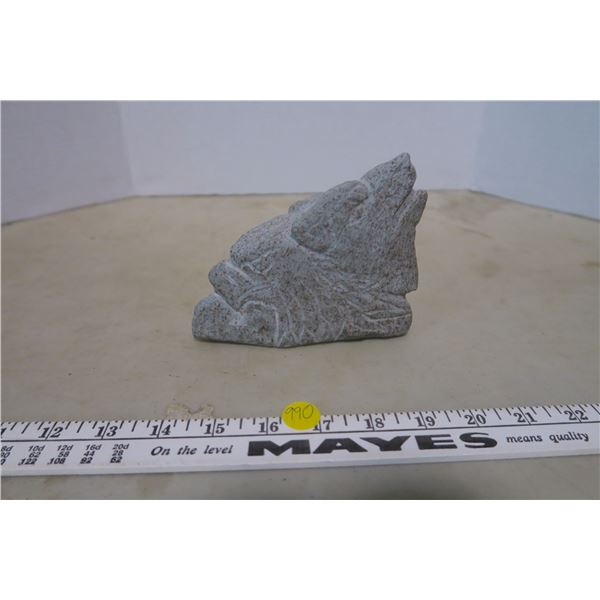 Riley Sandersen Soap Stone Craving - Wolf- This Soap Stone is only found in Northern Saskatchewan at