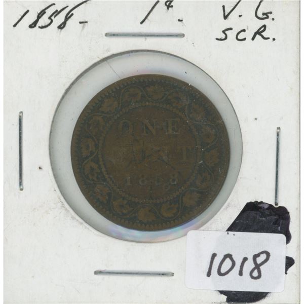 1858 One Cent Province of Canada
