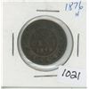Image 1 : 1876H One Cent Canadian