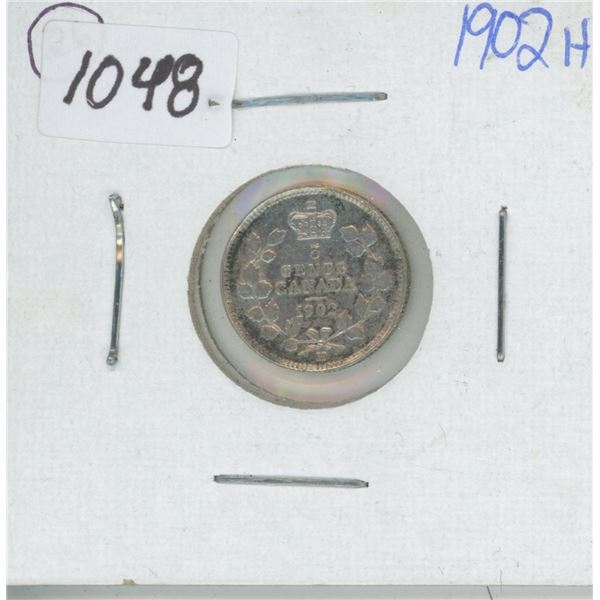 1902H 5 Cent Silver