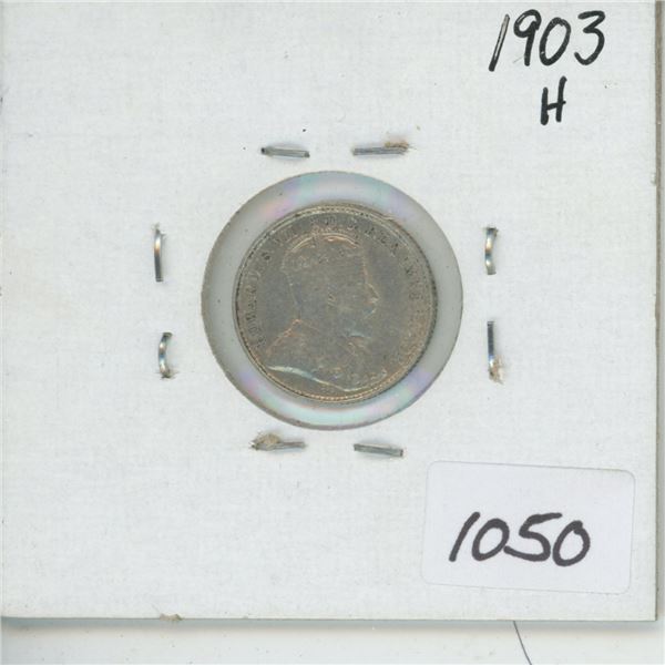1903H Rare 5 Cent Canadian Silver