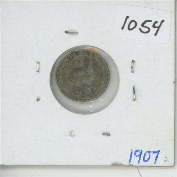 1907 5 Cent Canadian Silver