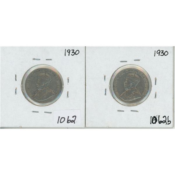 1930 5 Cent Canadian Pair