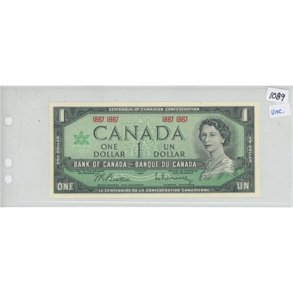 1967 $1 - 2 Uncirculated Crisp Mint Bills