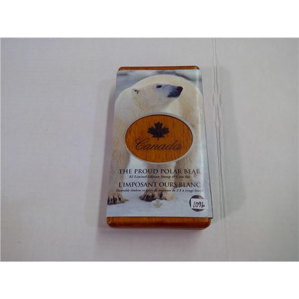 2004 $2 Sterling Silver Polar Bear Coin & $2 Stamp Box Set