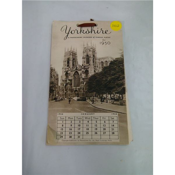 1950 Yorkshire Photochrom Calender