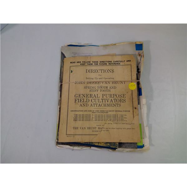 Vintage John Deere & Related Farming Manuals