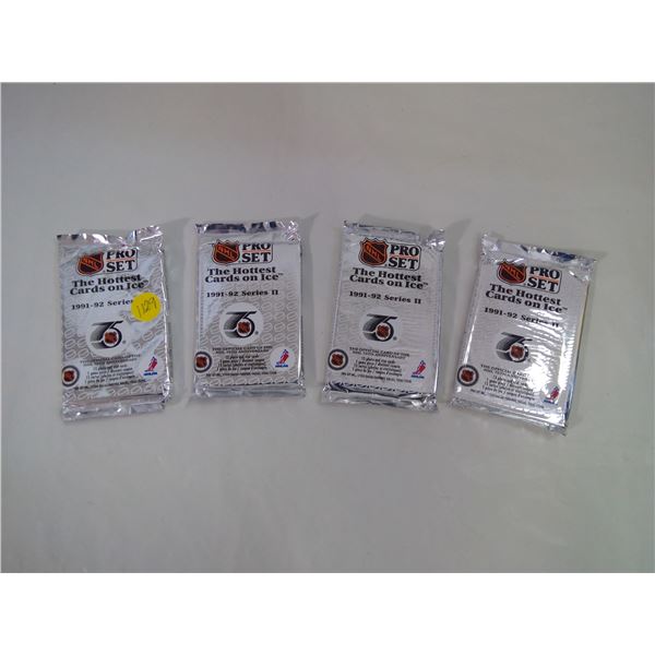 1992 Pro Set Hockey Cards - 4 Unopened Packs