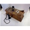 Image 1 : Oak Long Box Telephone - Has all internal Parts