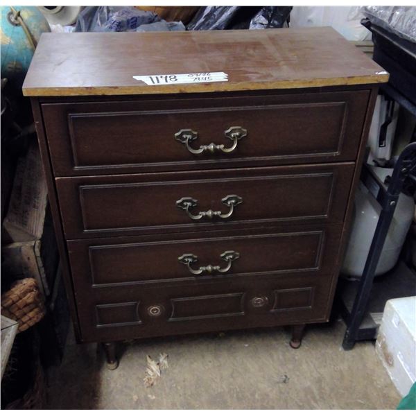 4 Drawer Solid Wood Dresser - 16x32x38" Tall