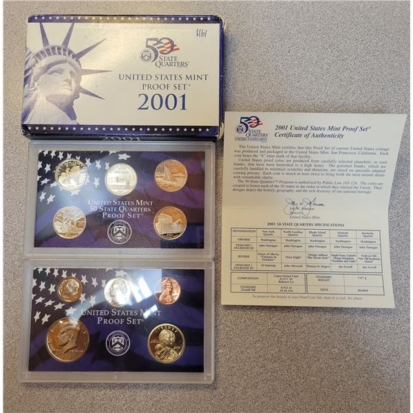 2001 United States mint proof set