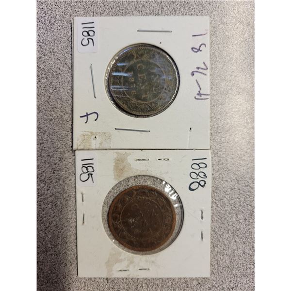 1876 & 1888 Canada 1¢