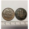Image 2 : Ships, Colonies & Commerce tokens - appear to be mint mark and double mint mark see photos