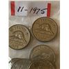 Image 3 : Canada Nickels 5 Cents, 55 Coins: 1-1962, 1-1974, 11-1975, 6-1976, 6-1977, 16-1978, 14-1979