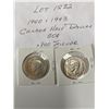 Image 4 : 1940 and 1943 Canada Half Dollar 50 Cents .800 Silver