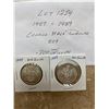 Image 1 : 1957 and 1959 Canada Half Dollar 50 Cents .800 Silver
