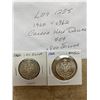 Image 2 : 1960 and 1962 Canada Half Dollar 50 Cents .800 Silver