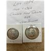 Image 5 : 1960 and 1962 Canada Half Dollar 50 Cents .800 Silver