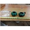 Image 1 : Green Cream And Sugar Set
