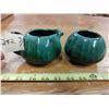 Image 1 : Green Cream And Sugar Set