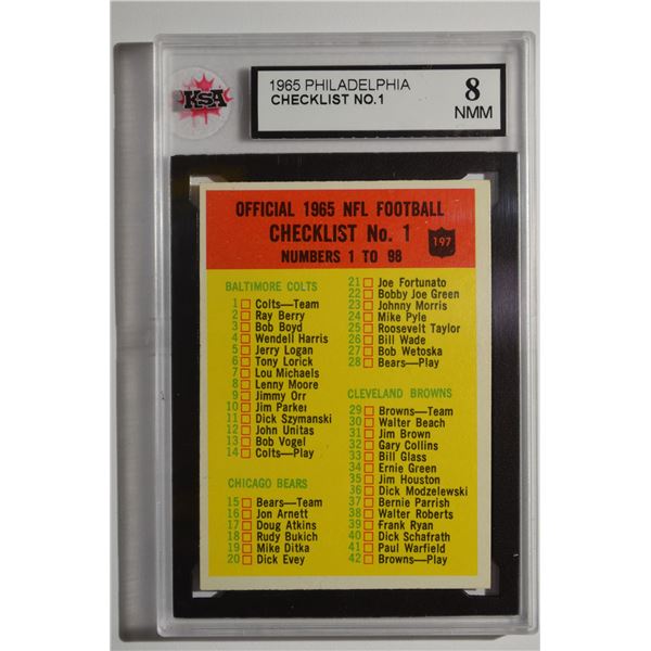 1965 Philadelphia #197 Checklist 1