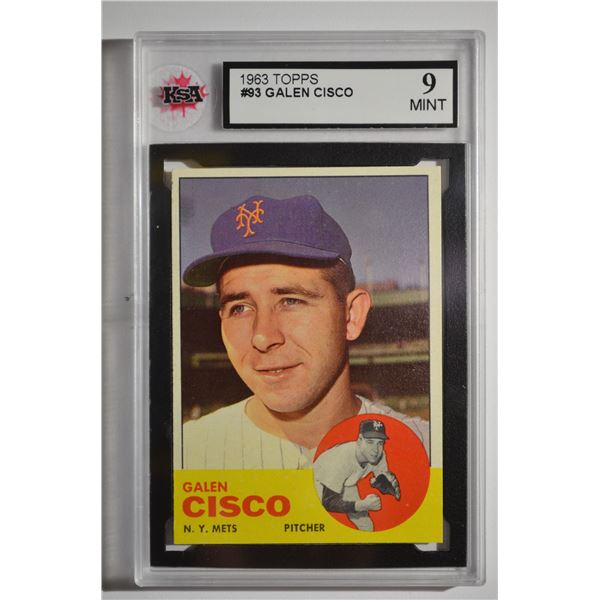 1963 Topps #93 Galen Cisco