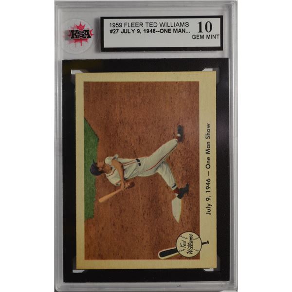1959 Fleer Ted Williams #27 7/9/46 One Man Show