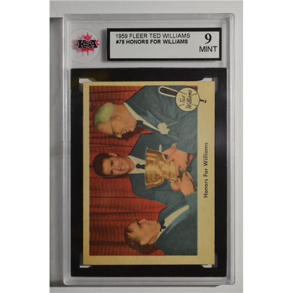 1959 Fleer Ted Williams #78 Honors for Williams