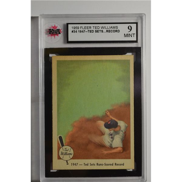 1959 Fleer Ted Williams #34 Runs Scored Record
