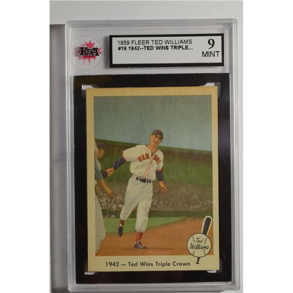 1959 Fleer Ted Williams #19 Ted Wins Triple Crown