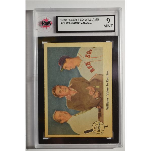 1959 Fleer Ted Williams #75 Williams' Value to Sox
