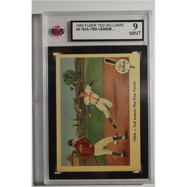 1959 Fleer Ted Williams #4 Learns Fine Points