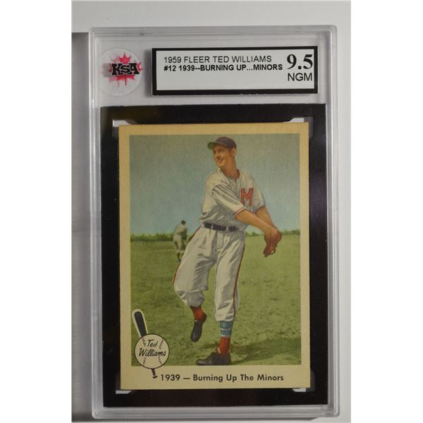 1959 Fleer Ted Williams #12 Burning Up Minors
