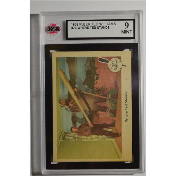 1959 Fleer Ted Williams #79 Where Ted Stands