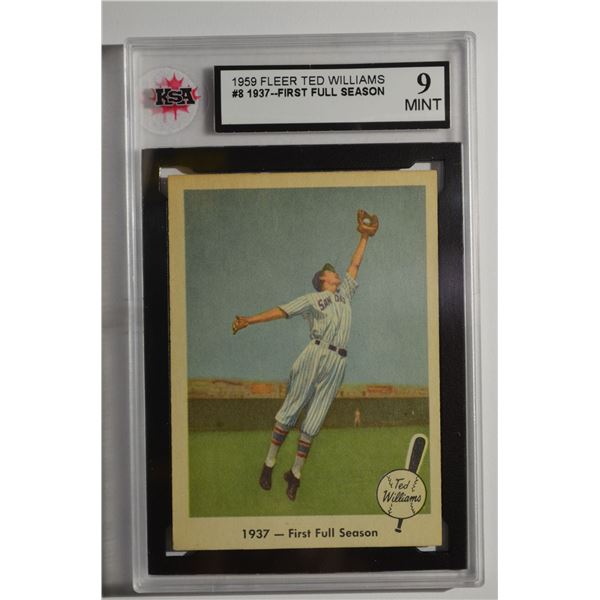 1959 Fleer Ted Williams #8 1937 First Full Season