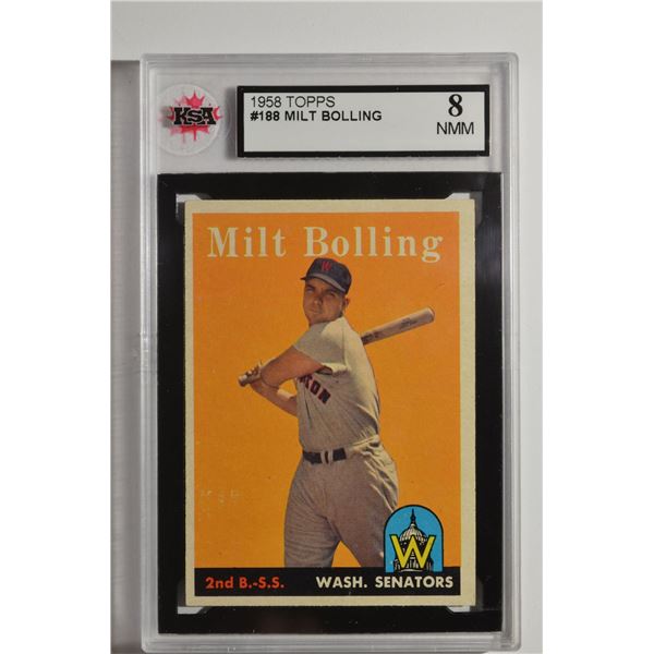 1958 Topps #188 Milt Bolling UER/Photo actually/Lou Berberet