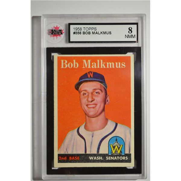 1958 Topps #356 Bob Malkmus RC