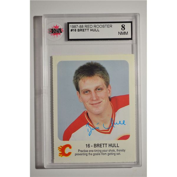 1987-88 Flames Red Rooster #8 Brett Hull