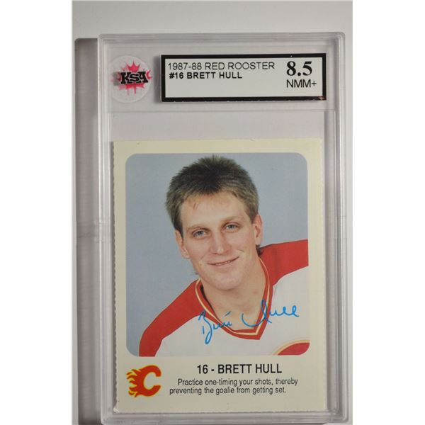 1987-88 Flames Red Rooster #8 Brett Hull