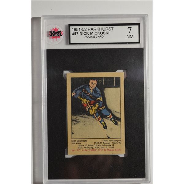 1951-52 Parkhurst #97 Nick Mickoski RC